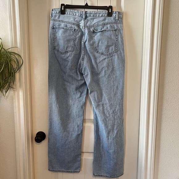 S.O.N.G. Street Jeans Size 11/30 Distressed Wide Leg Light Wash Blue Button Fly - Picture 7 of 13